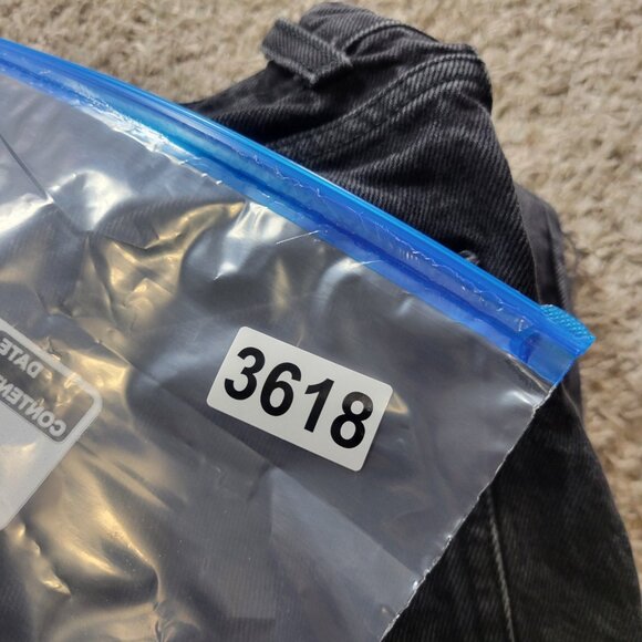 Zara Jeans Womens 6 Black Wide Leg Ripped Knee Distressed Denim - Picture 8 of 8